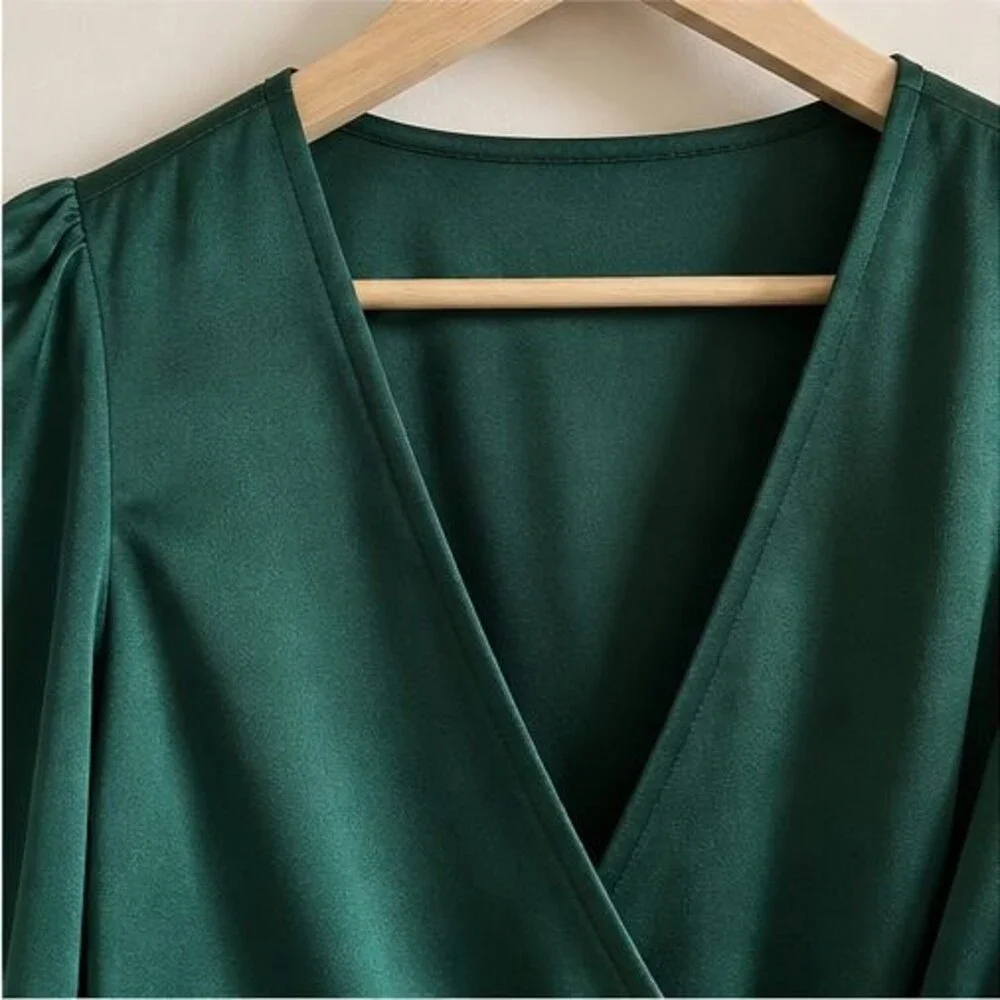Charcoal Pleated Blouse
